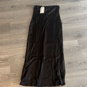 Meshki Strapless Satin MIDI Dress - Black. Women’s Size Small. Brand New!